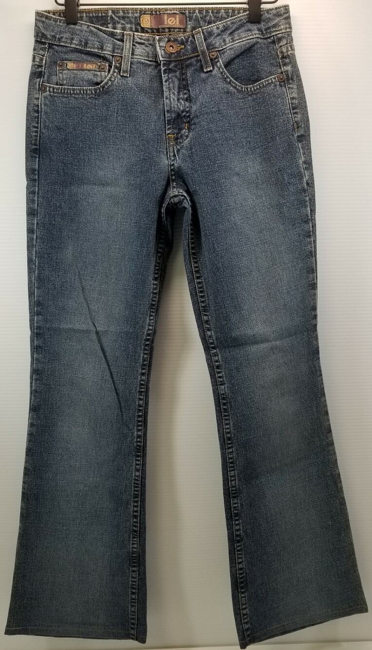 a3) L.E.I. Life Energy Intelligence Girls Denim Blue Flare Jeans Size 5